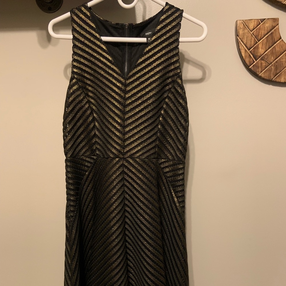 Black and gold dress